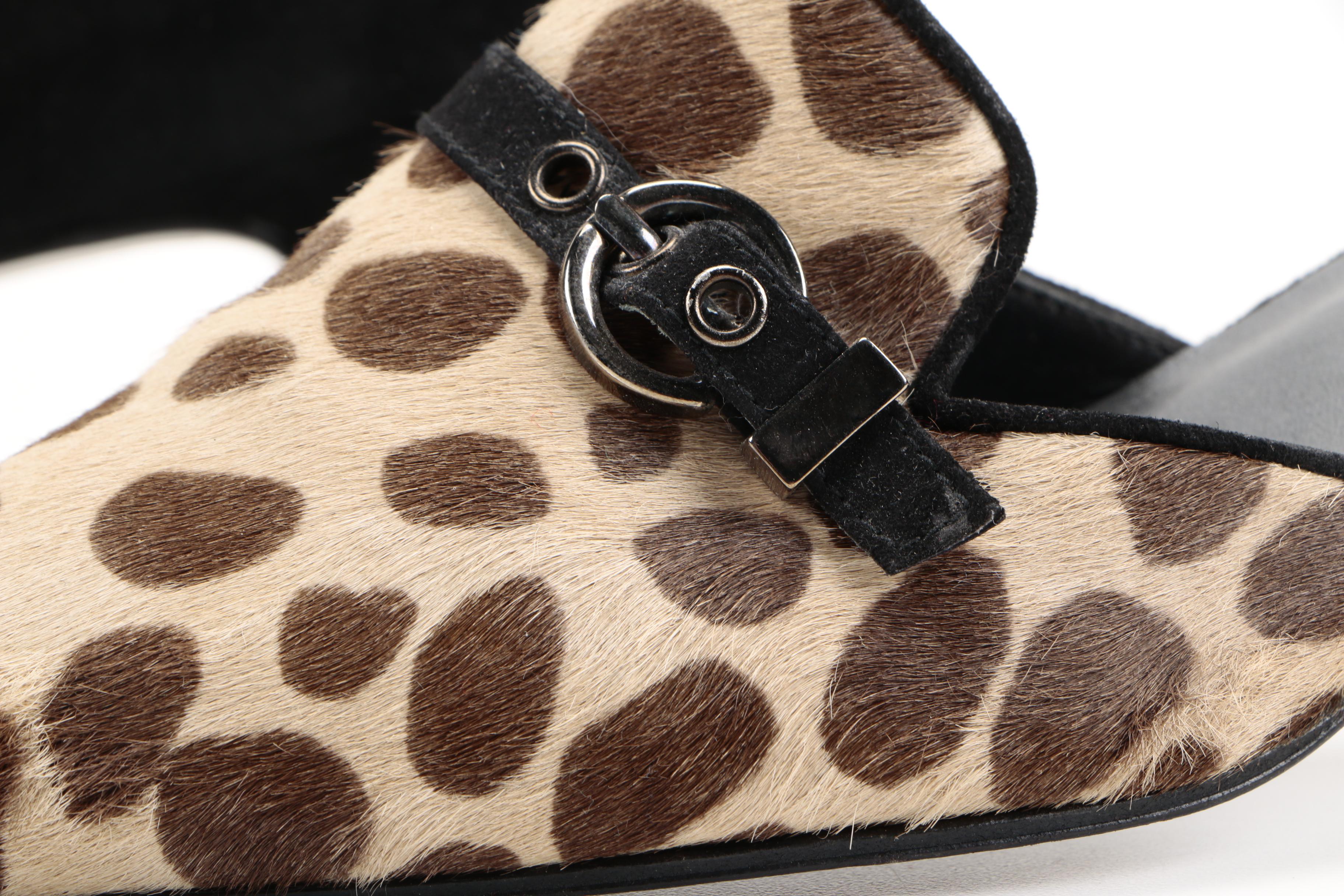 Stuart Weitzman Suede and Pony Hair Pumps