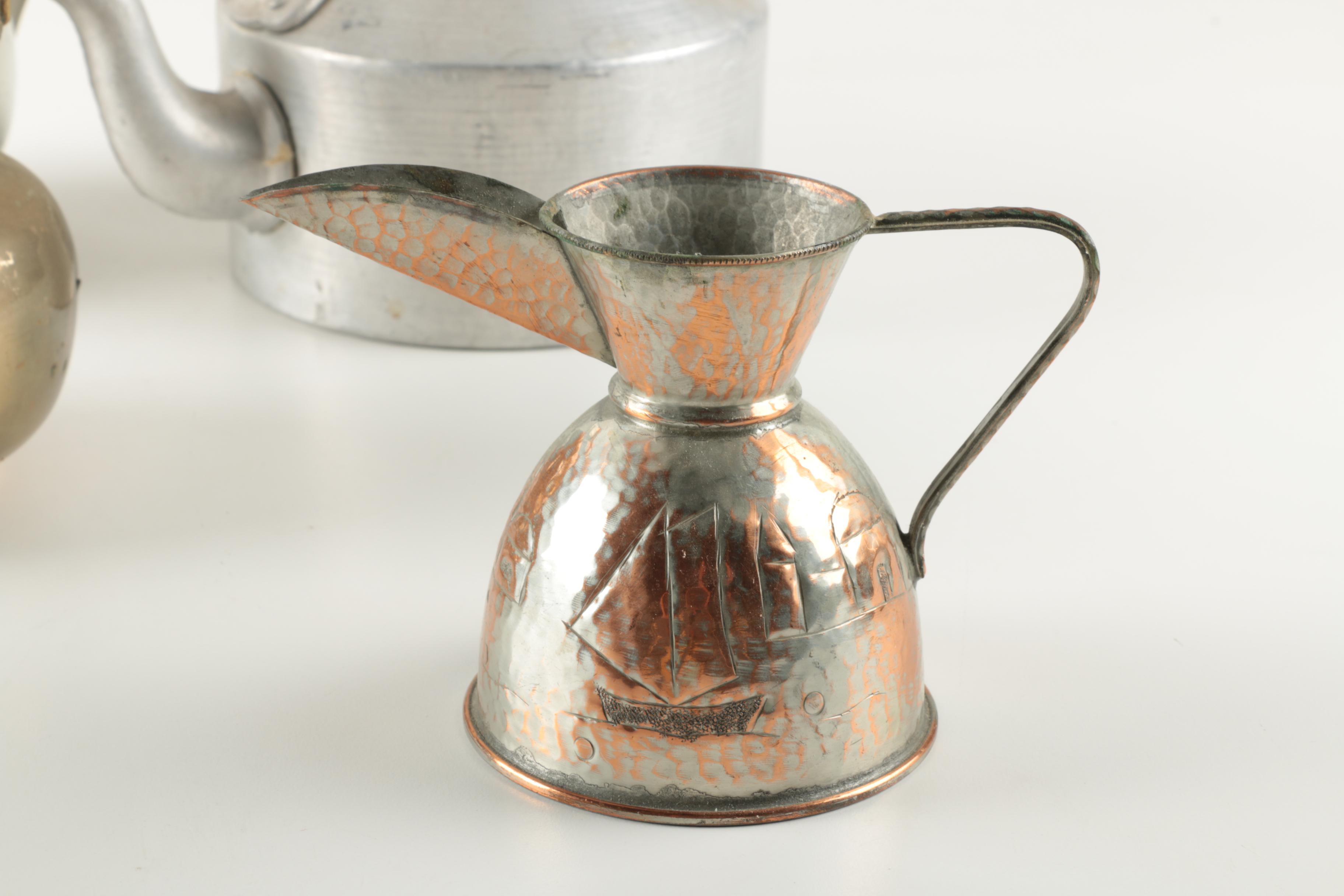 Metal Teapots including Royal Holland Pewter