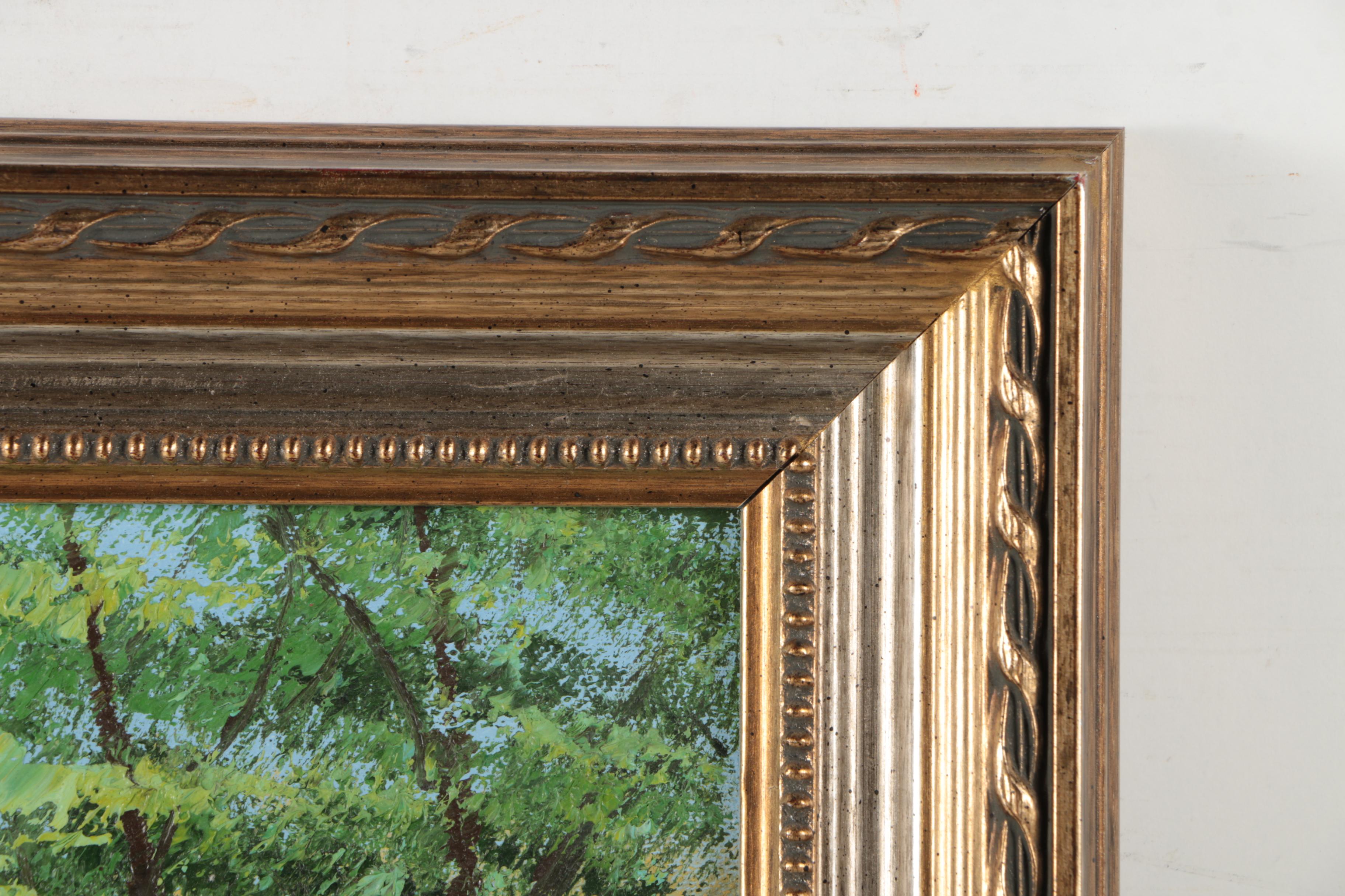 Jacques Oil Painting on Canvas of Colorful Landscape with Waterfalls