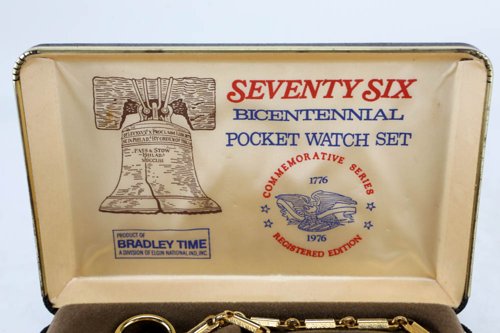 1776 Bicentennial Pocket Watch Set