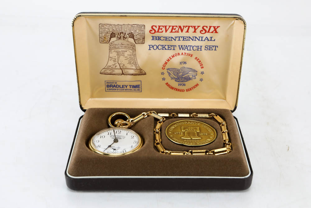 1776 Bicentennial Pocket Watch Set