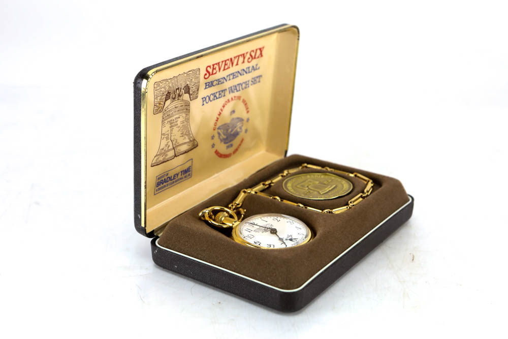 1776 Bicentennial Pocket Watch Set