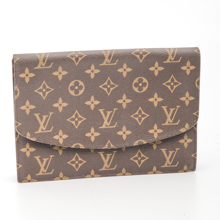 Louis Vuitton Signature Monogram Canvas Envelope Clutch Bag