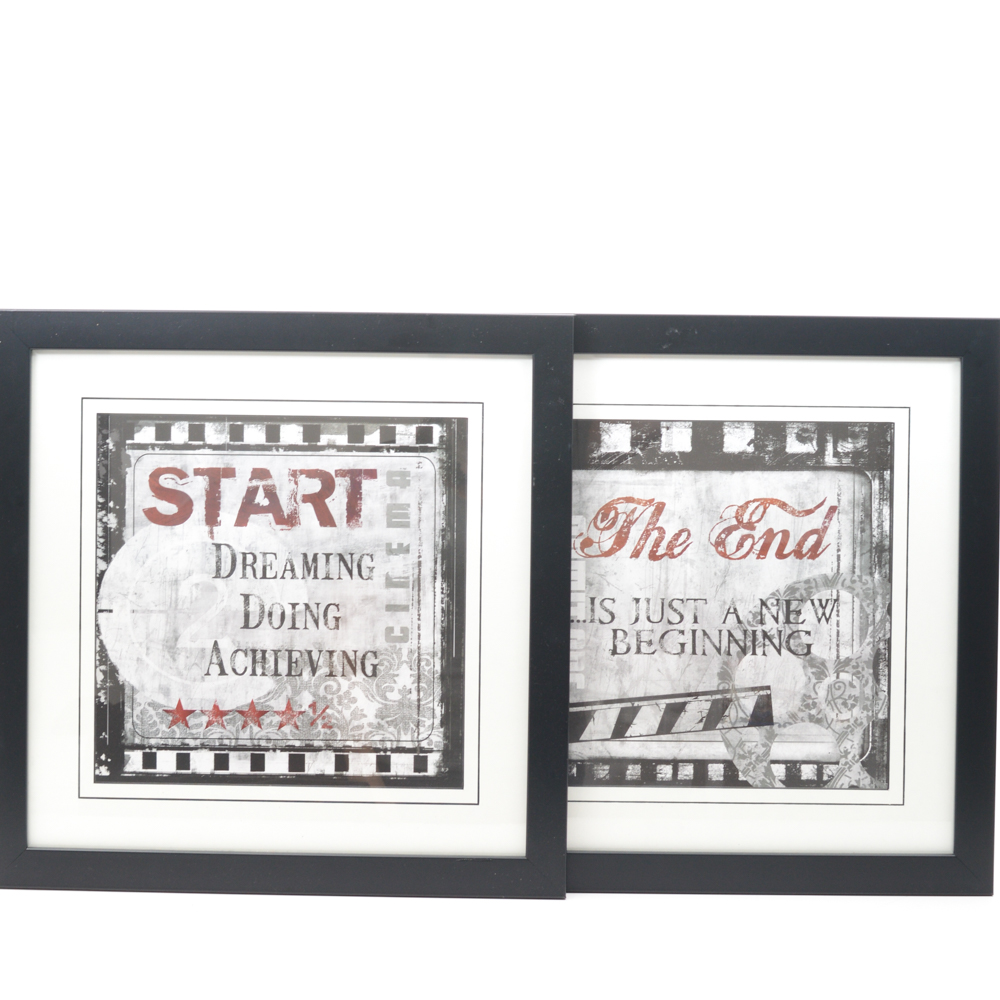 Film-Themed Motivational Offset Lithographs