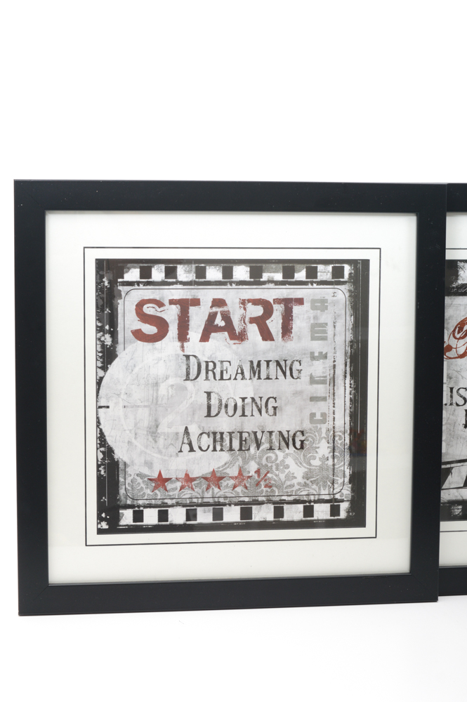 Film-Themed Motivational Offset Lithographs