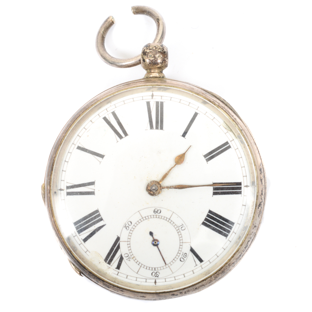 Antique Sterling Silver Farringdon D Pocket Watch