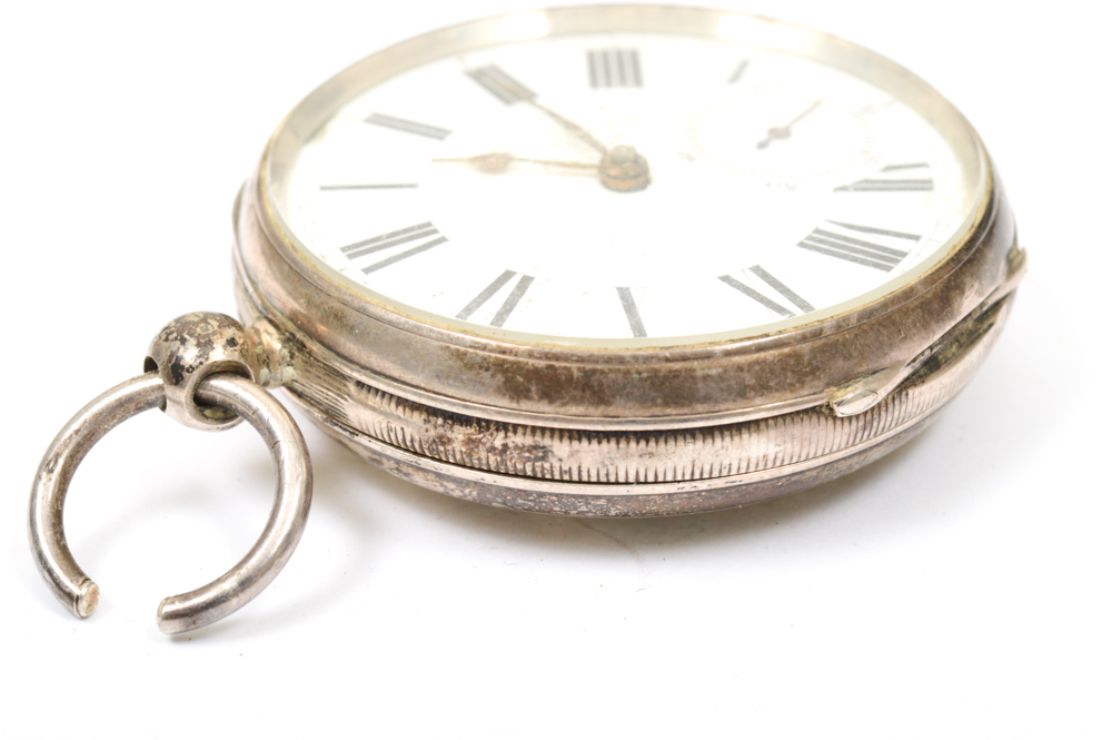 Antique Sterling Silver Farringdon D Pocket Watch