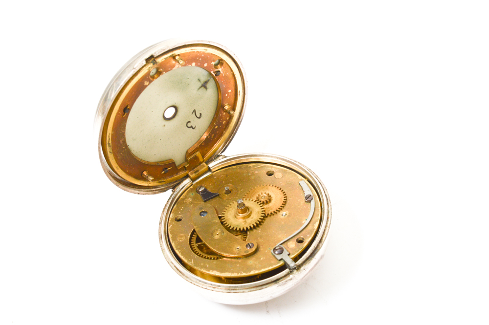 Antique Sterling Silver Pocket Watch