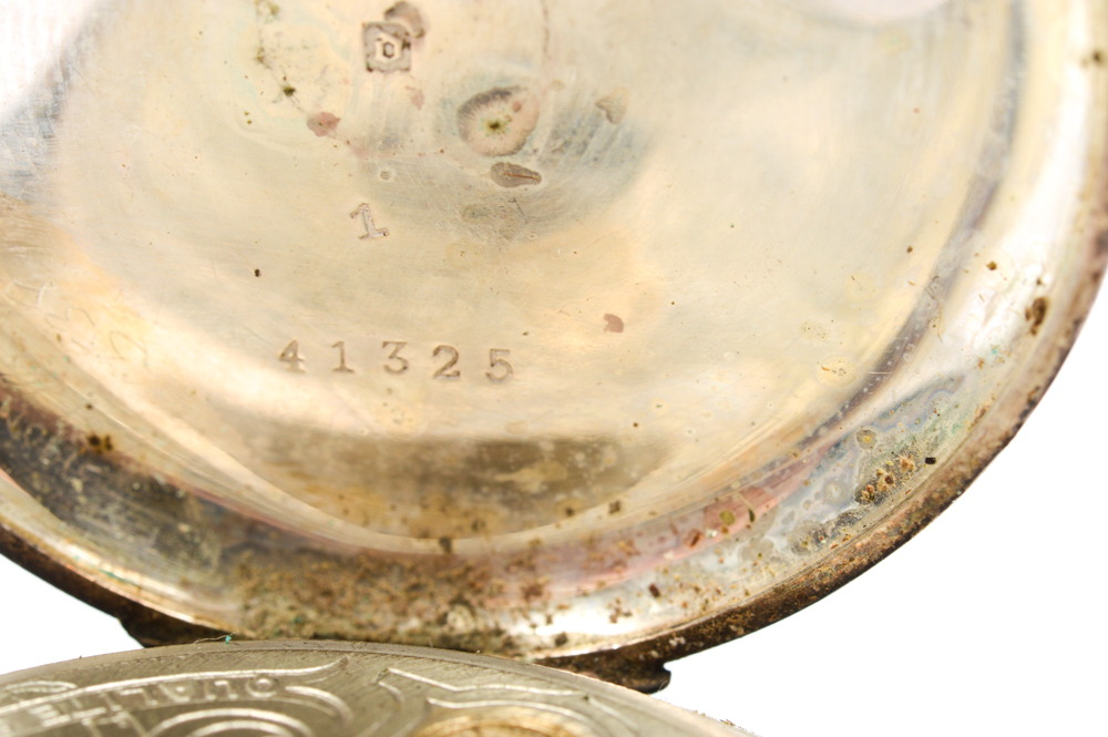 Hebdomas Sterling Silver Open Face Pocket Watch