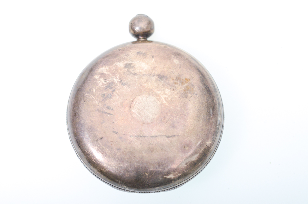 Antique English Sterling Silver Chain Drive Pocket Watch