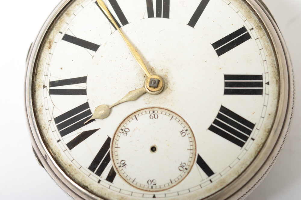 Antique Sterling Silver 1877 London Pocket Watch