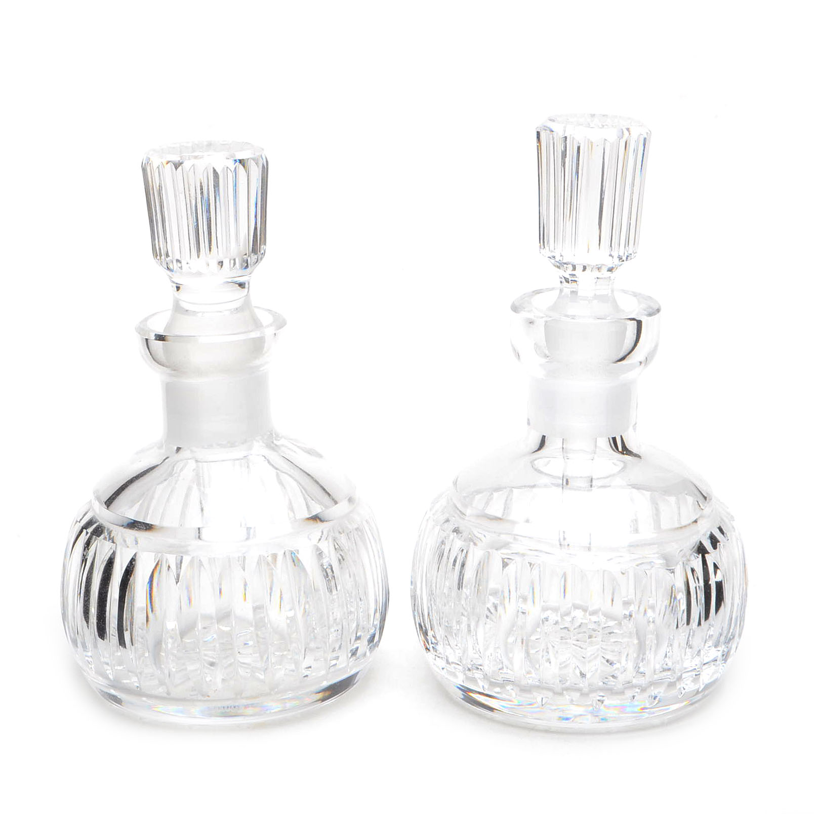 Pair of Waterford Crystal Perfume Bottles