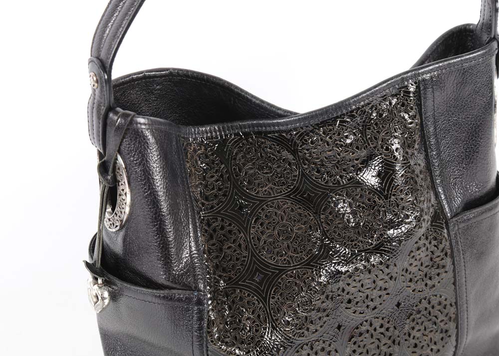 Brighton Black Leather Handbag