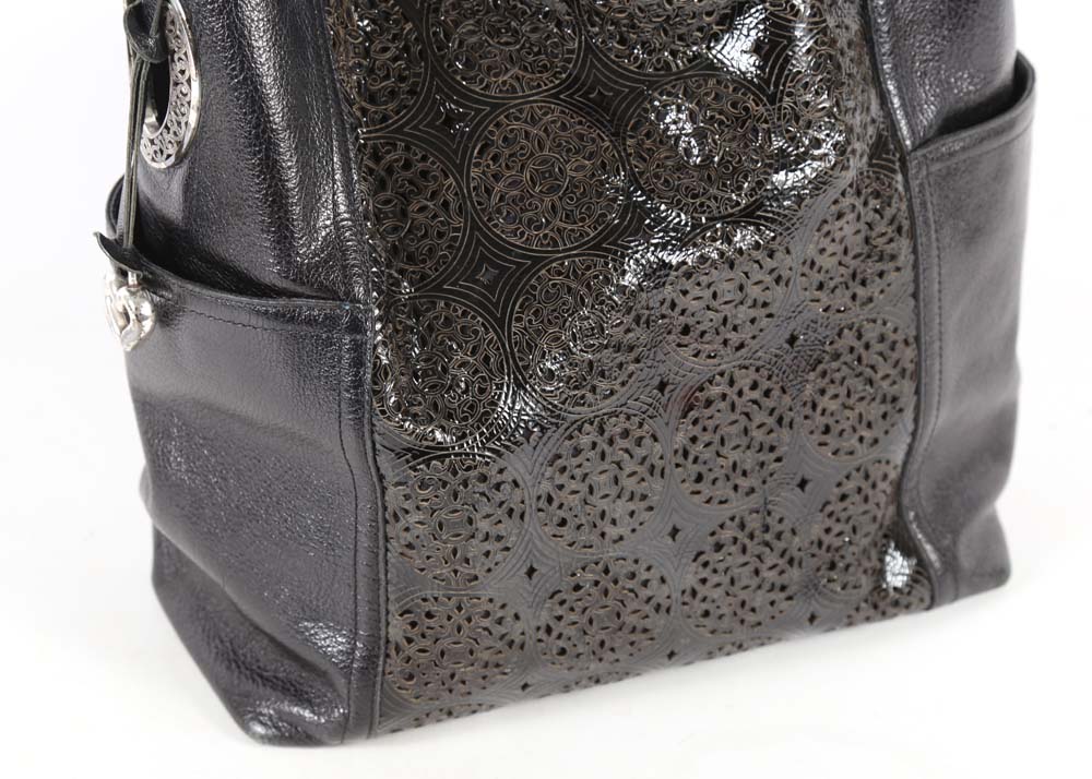 Brighton Black Leather Handbag