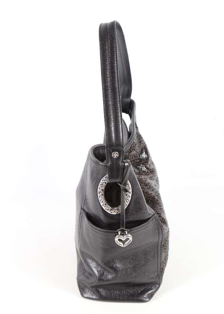 Brighton Black Leather Handbag