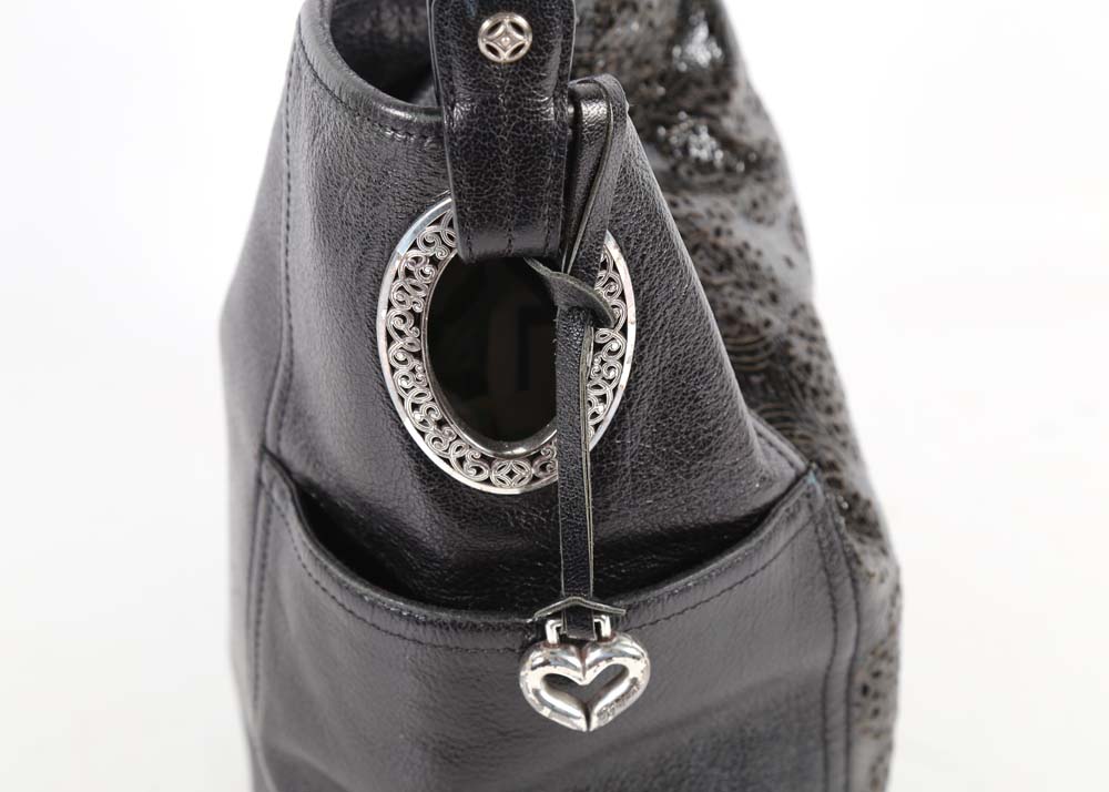 Brighton Black Leather Handbag
