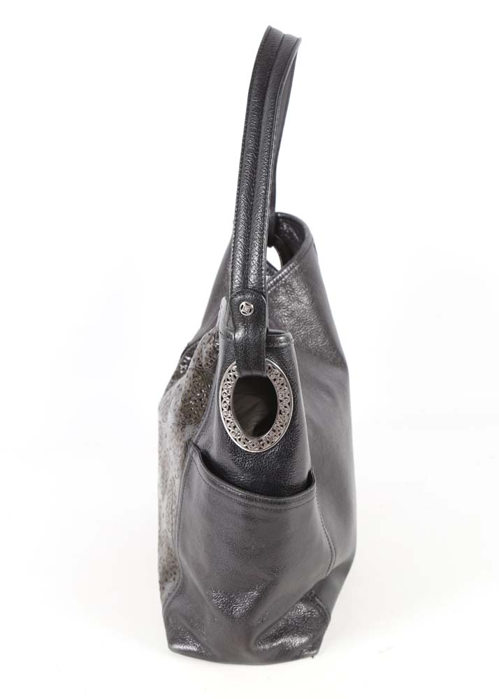 Brighton Black Leather Handbag