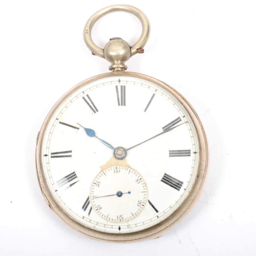 Antique Sterling Silver 1865 London Pocket Watch