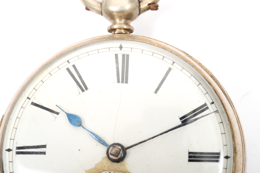 Antique Sterling Silver 1865 London Pocket Watch