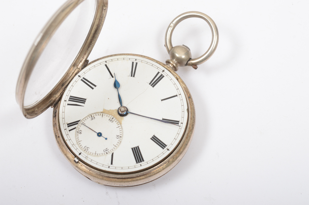 Antique Sterling Silver 1865 London Pocket Watch