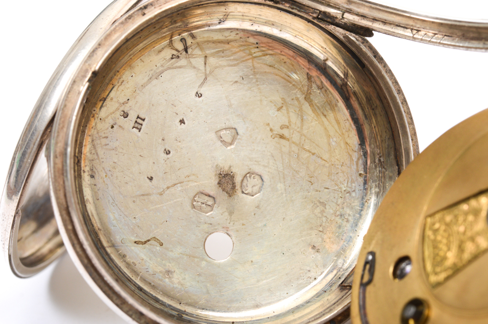 Antique Sterling Silver 1865 London Pocket Watch