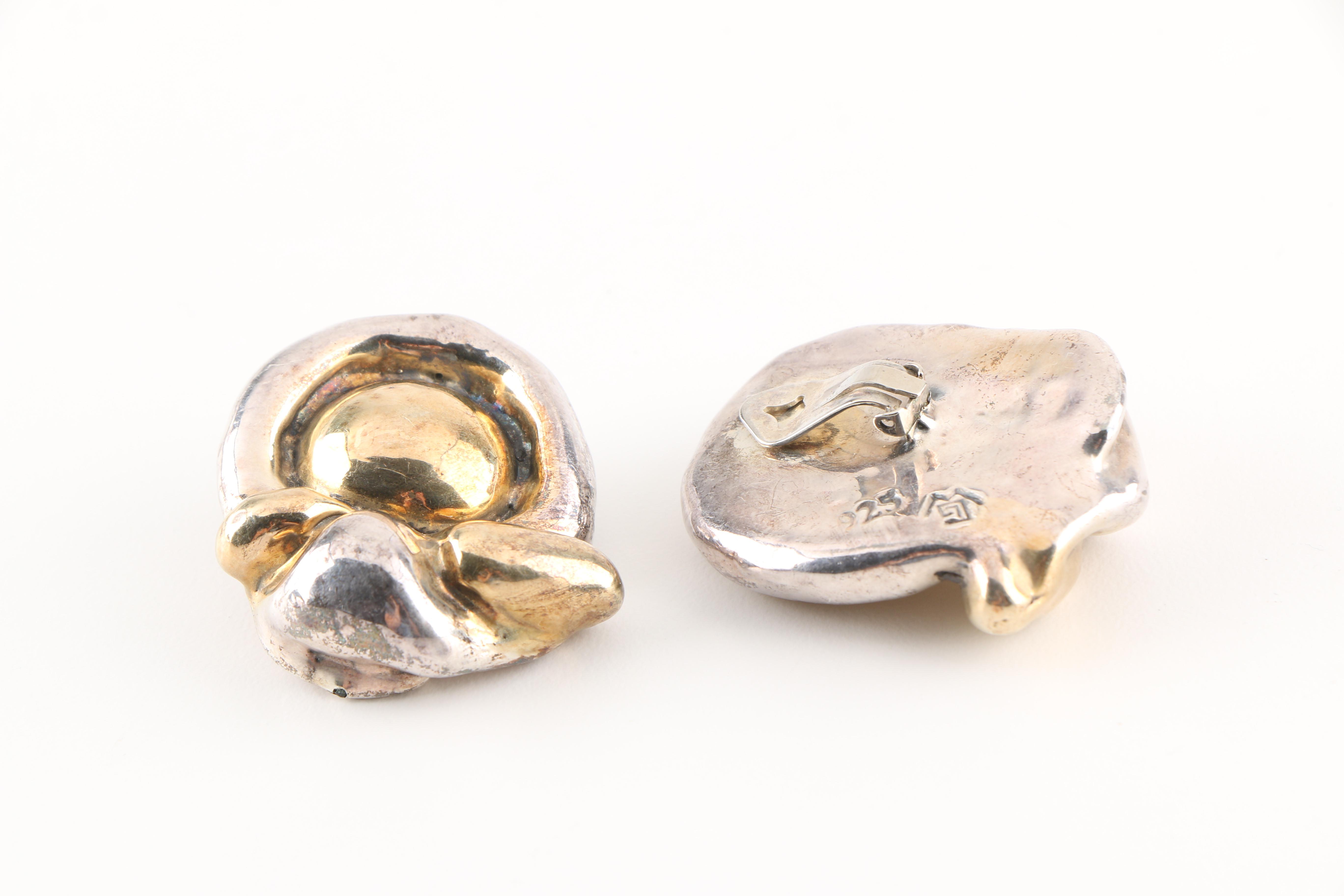 Sterling Silver Electroformed Bracelet and Earrings