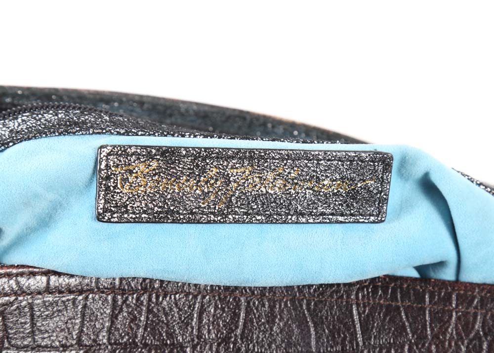 Beverly Feldman Patchwork Leather and Dyed Calf Hair Handbag