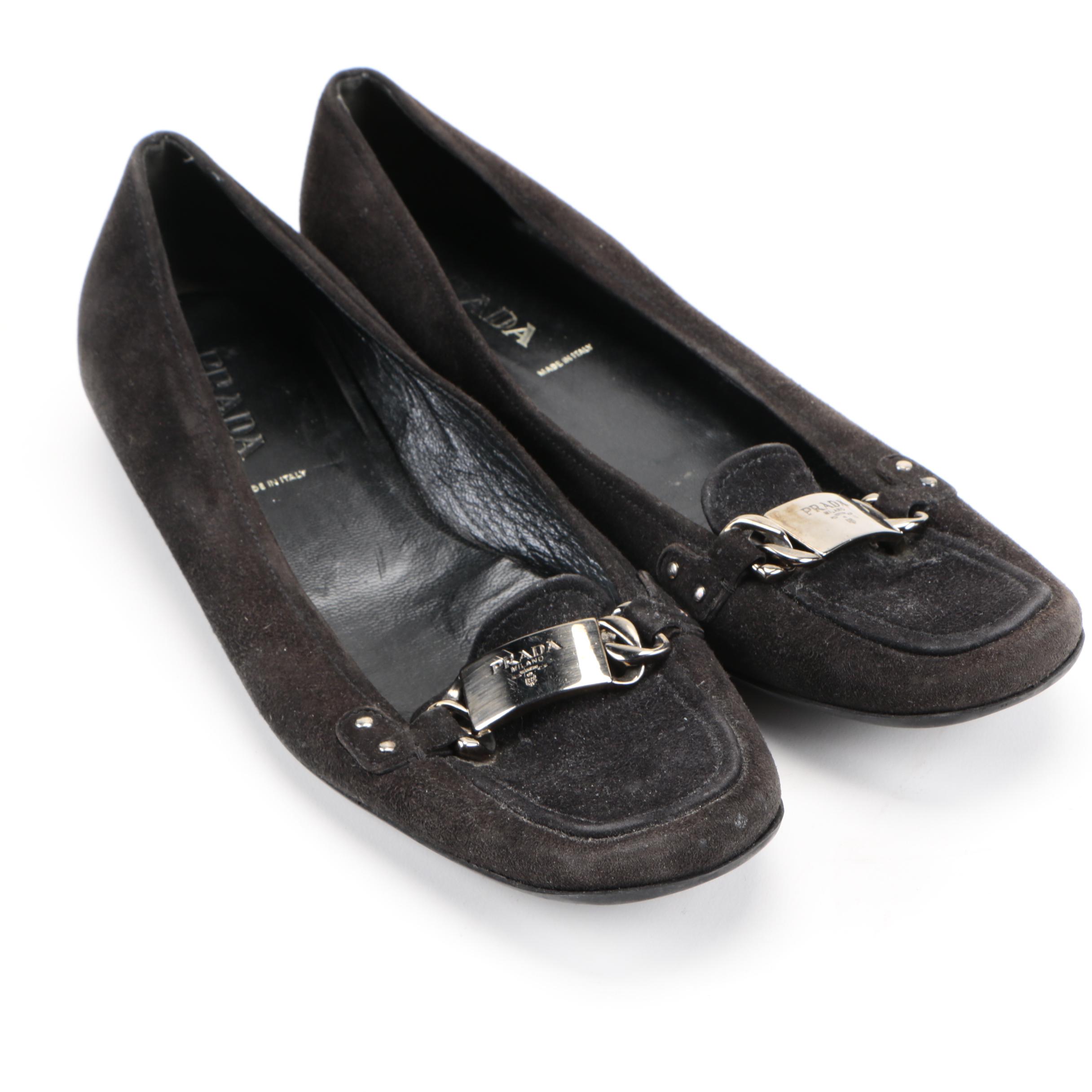 Women's Prada Suede Loafers