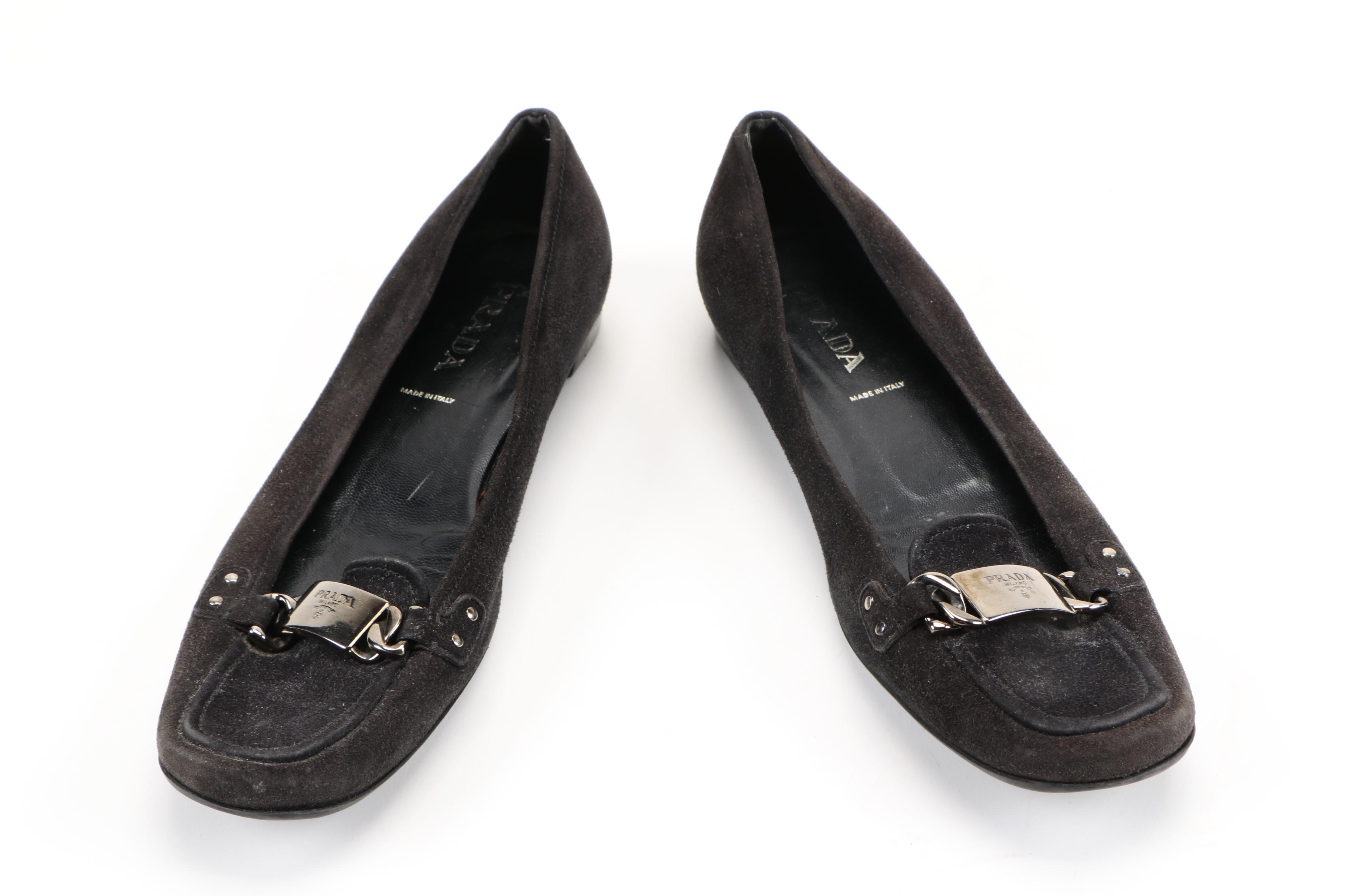 Women's Prada Suede Loafers
