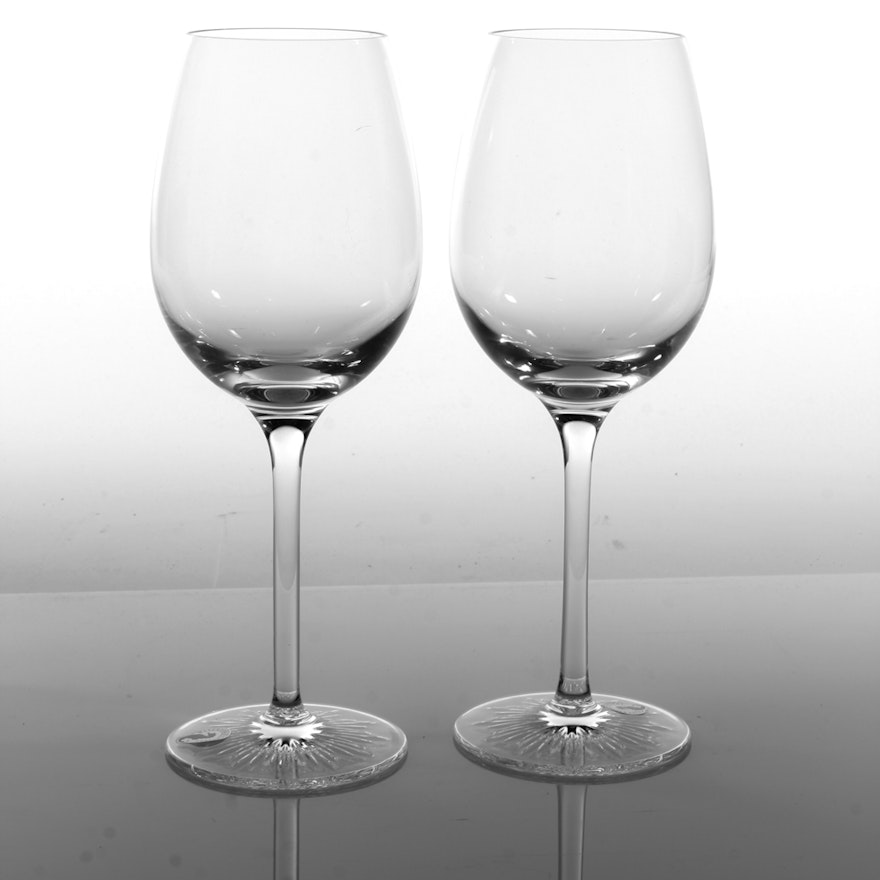 Waterford Red Wine Crystal Glass Pair