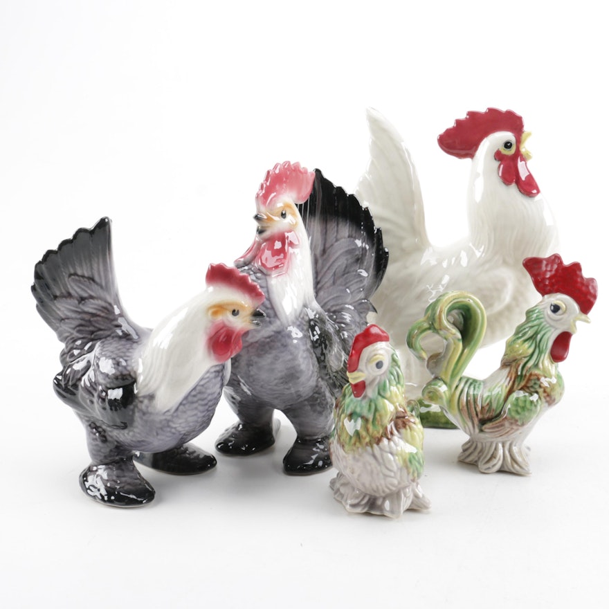 Assortment of Ceramic Chickens