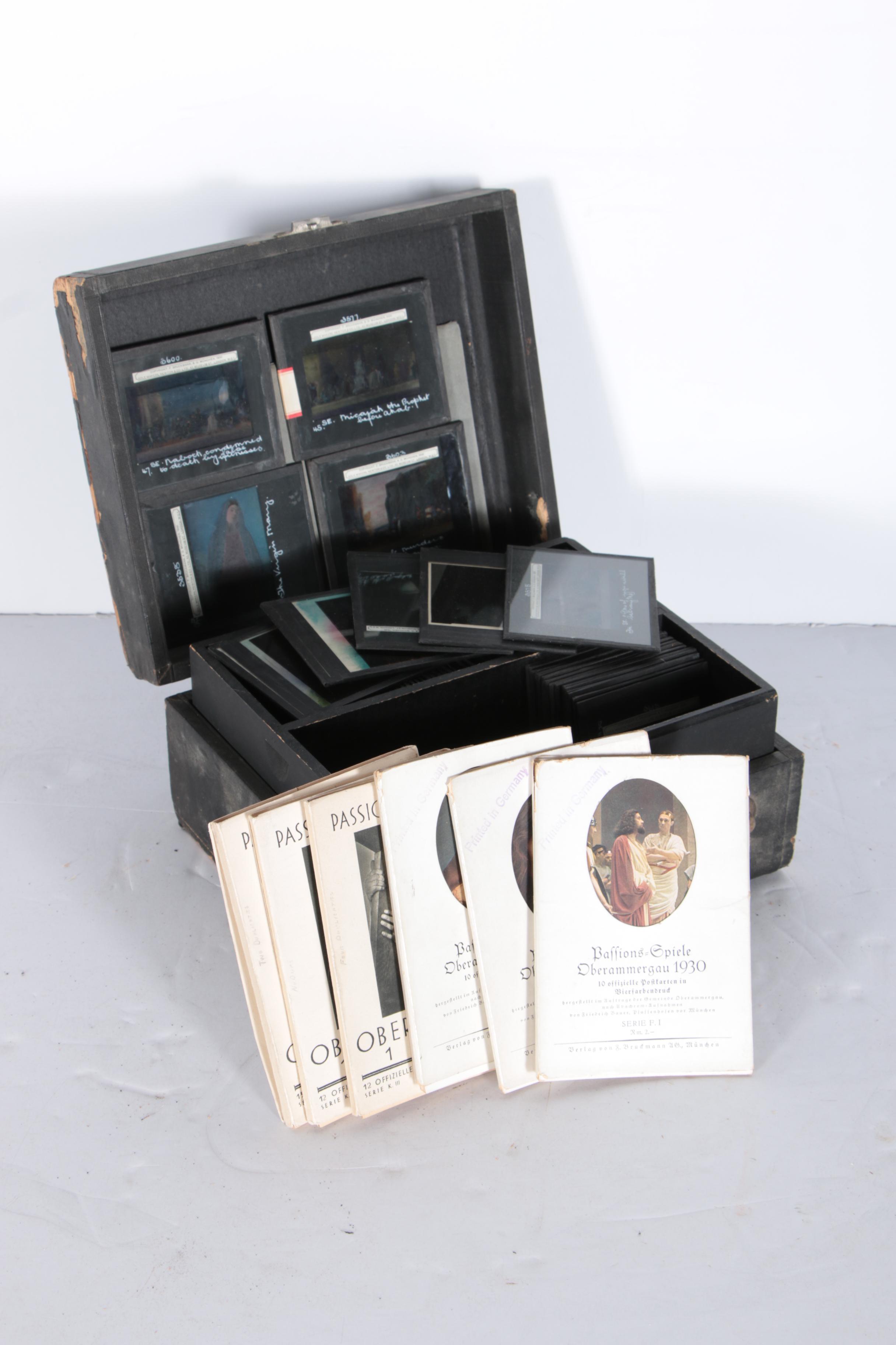 Magic Lantern Slides and Vintage Postcards for The Passion Play at Oberammergau