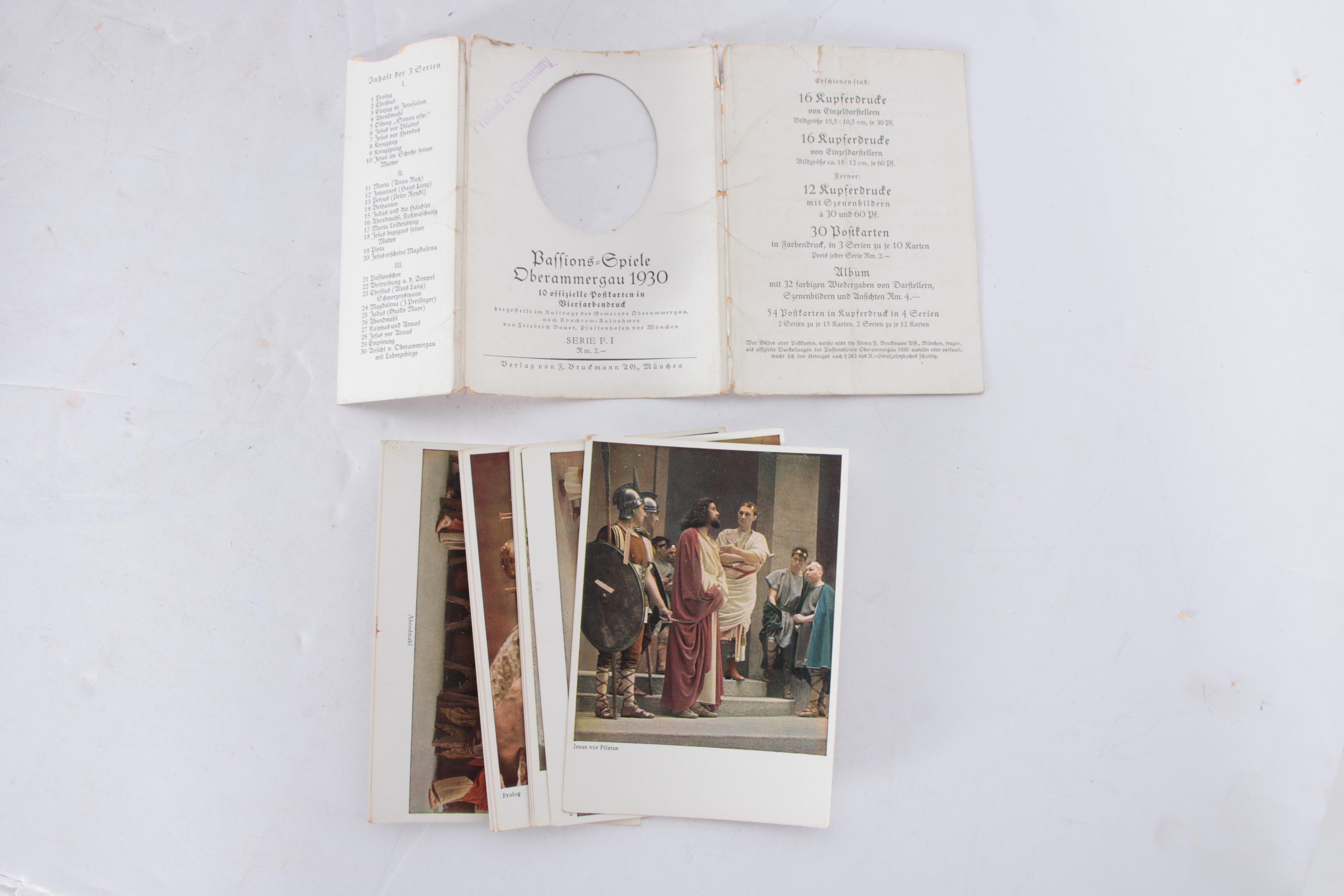 Magic Lantern Slides and Vintage Postcards for The Passion Play at Oberammergau