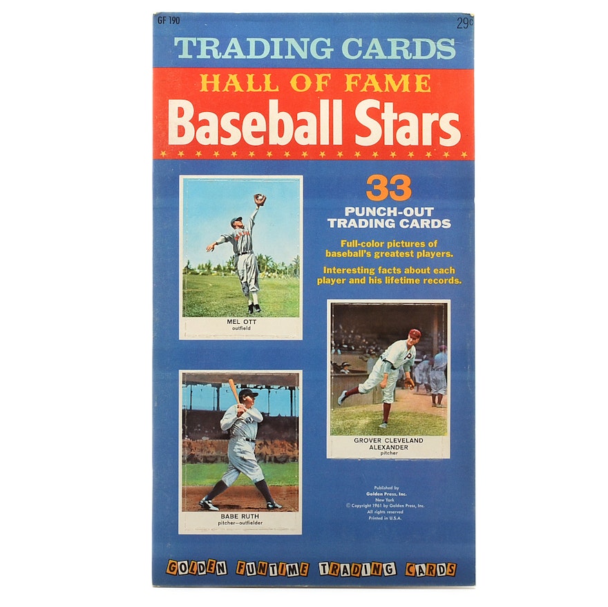 Complete Set 1961 Golden Press "Hall Of Fame" Baseball Cards In Booklet