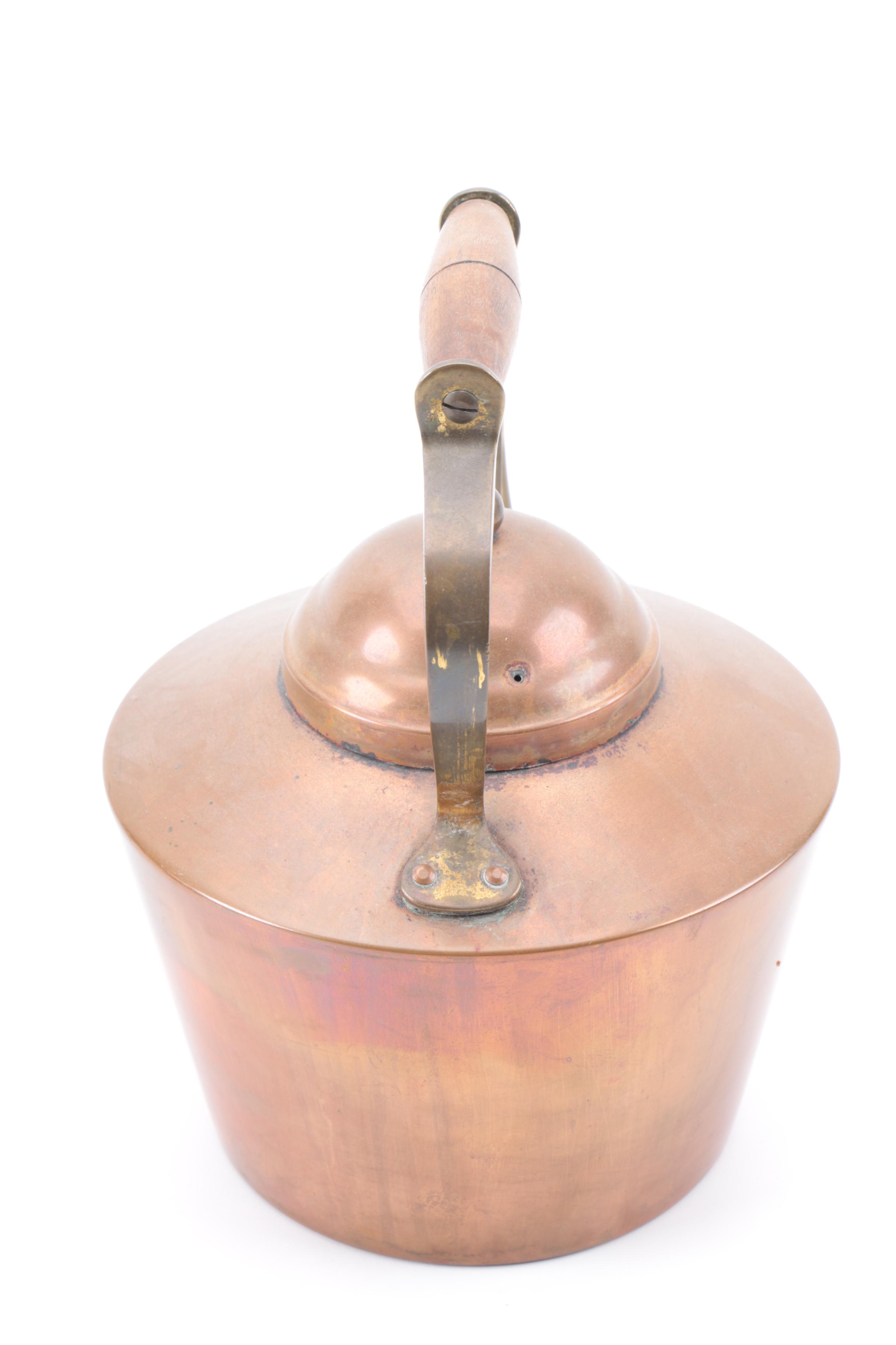 Assortment of Vintage Copper Cookware and Serveware