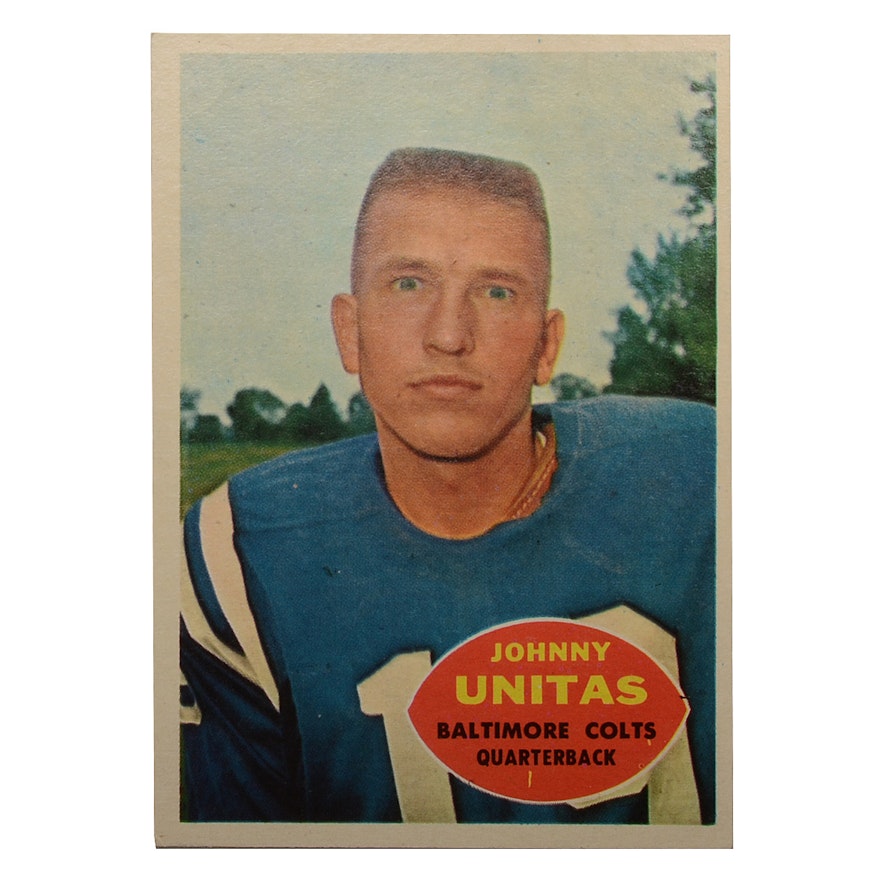 1960 Johnny Unitas Baltimore Colts Topps Football Card