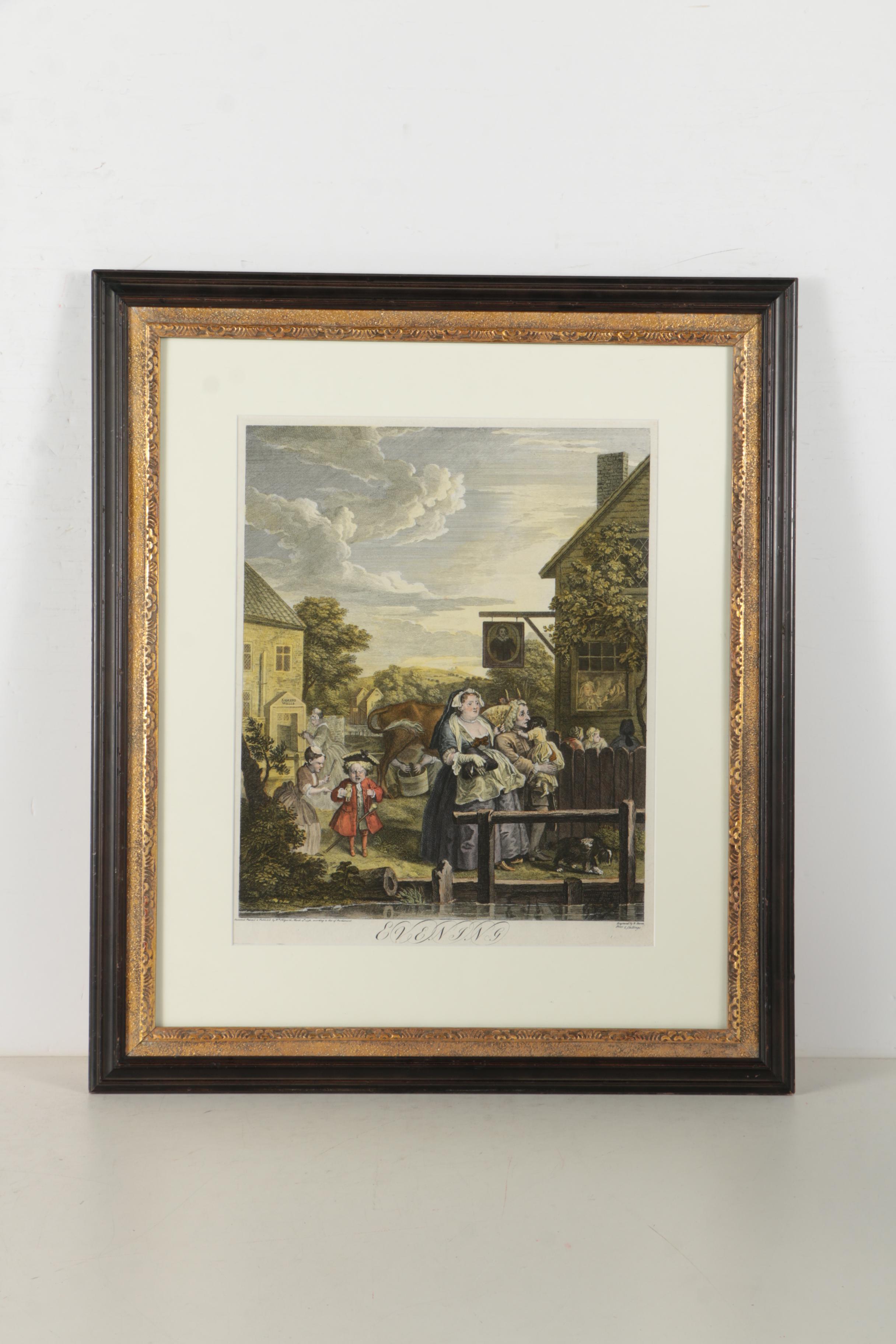 B. Baron Engraving After Hogarth's "Evening" from "Four Times of the Day" Series
