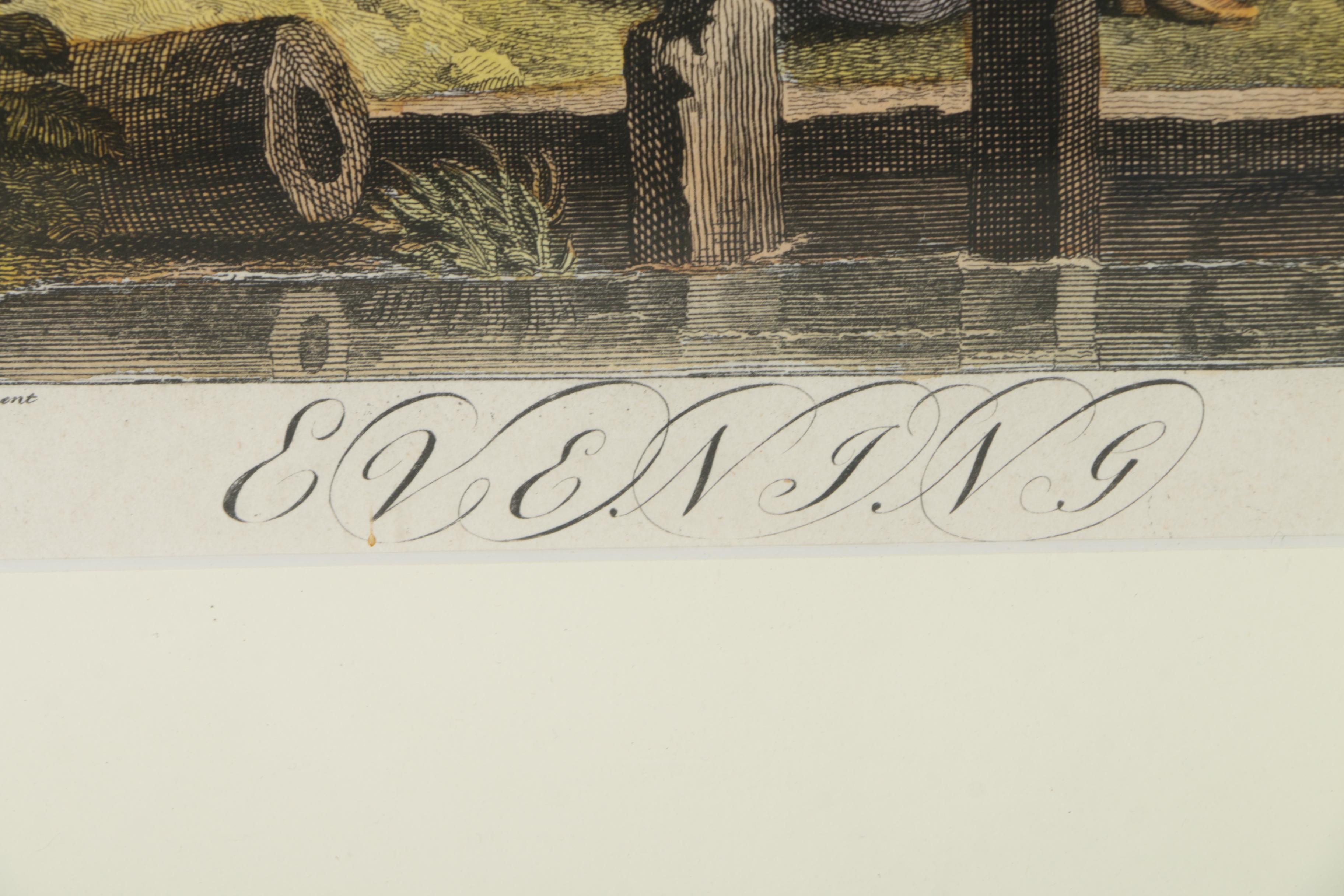 B. Baron Engraving After Hogarth's "Evening" from "Four Times of the Day" Series