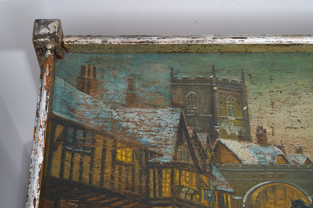 Hand Painted Country Style Rolling Cart