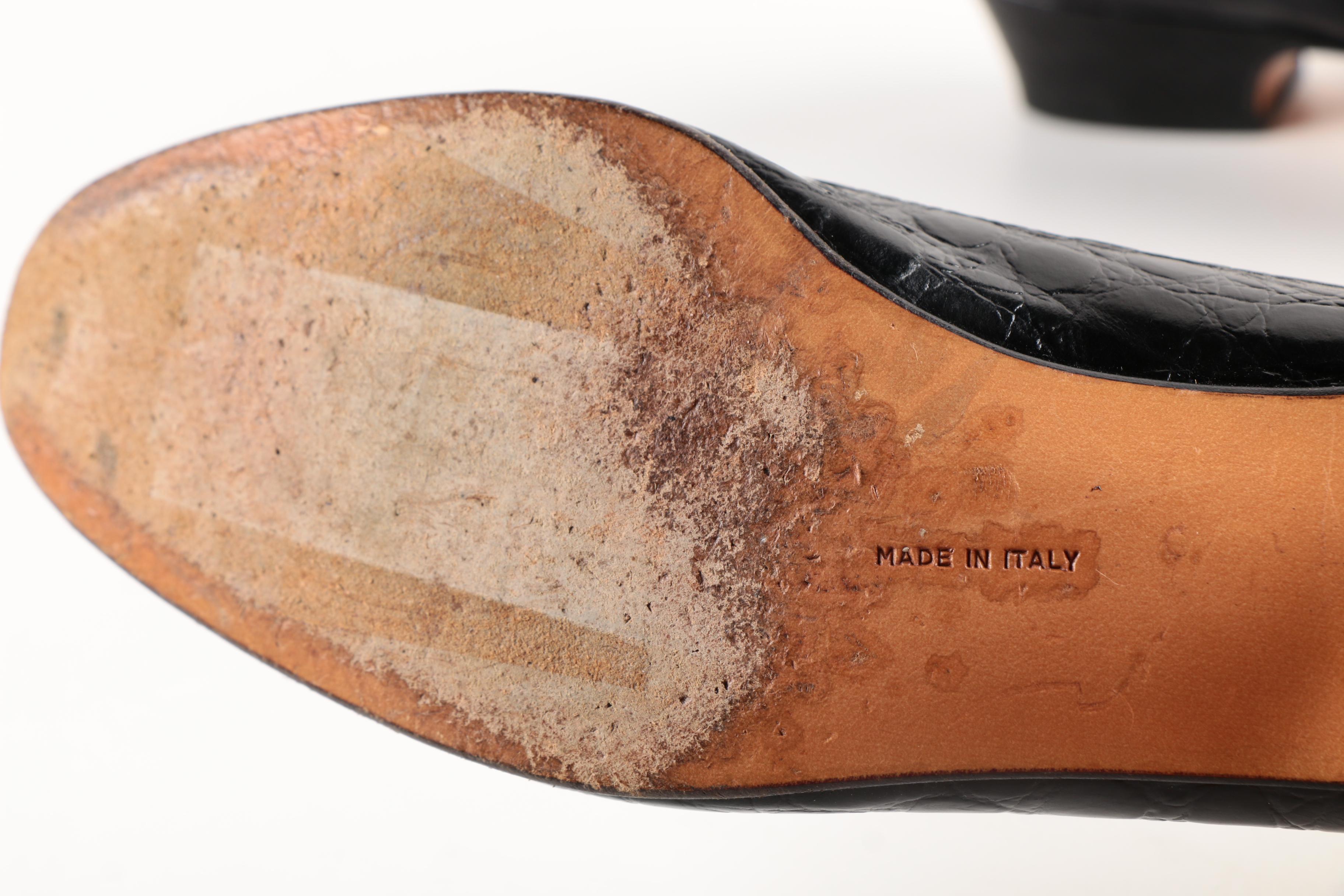 Salvatore Ferragamo Black Leather Pumps