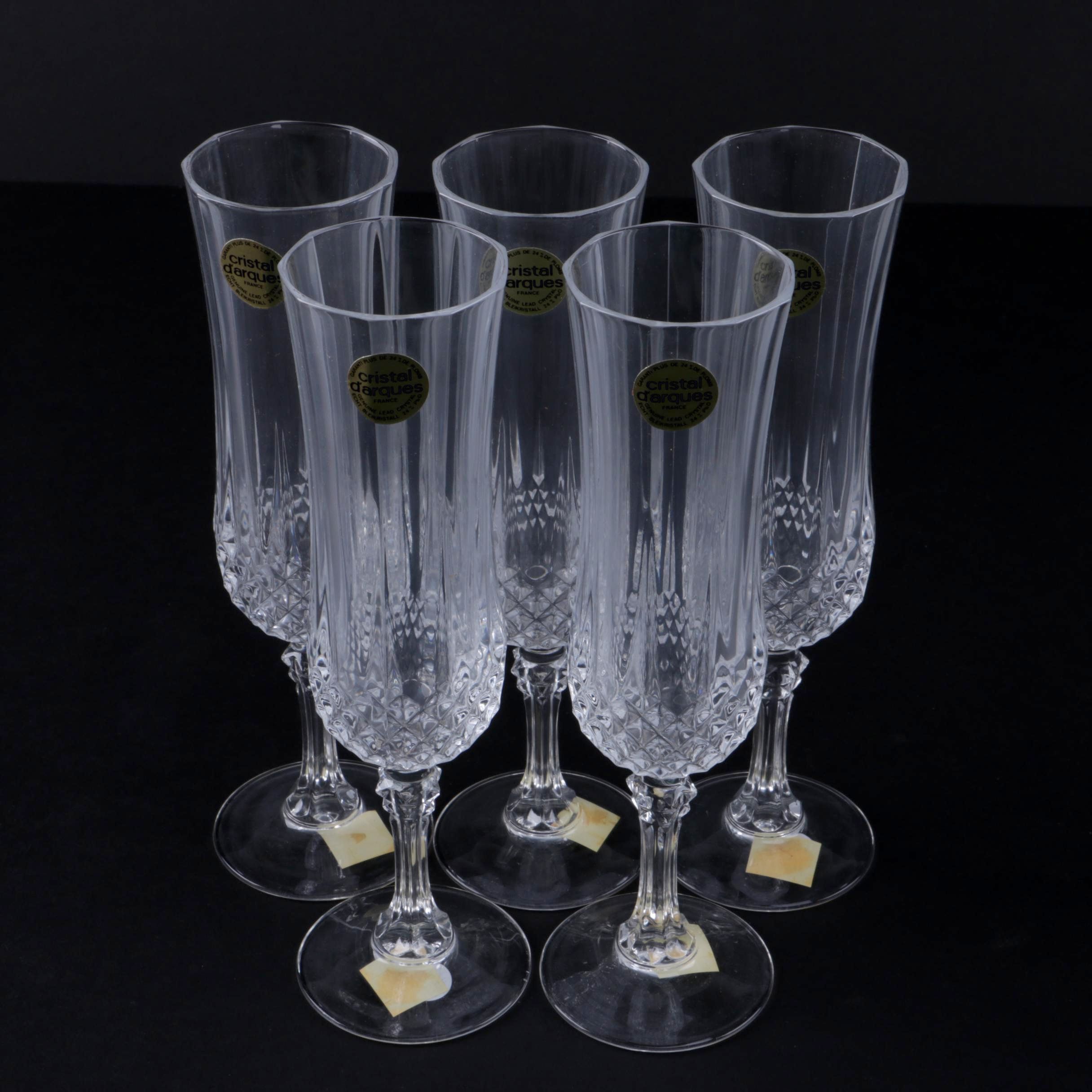 Cristal D'Arques "Longchamp" Champagne Glasses