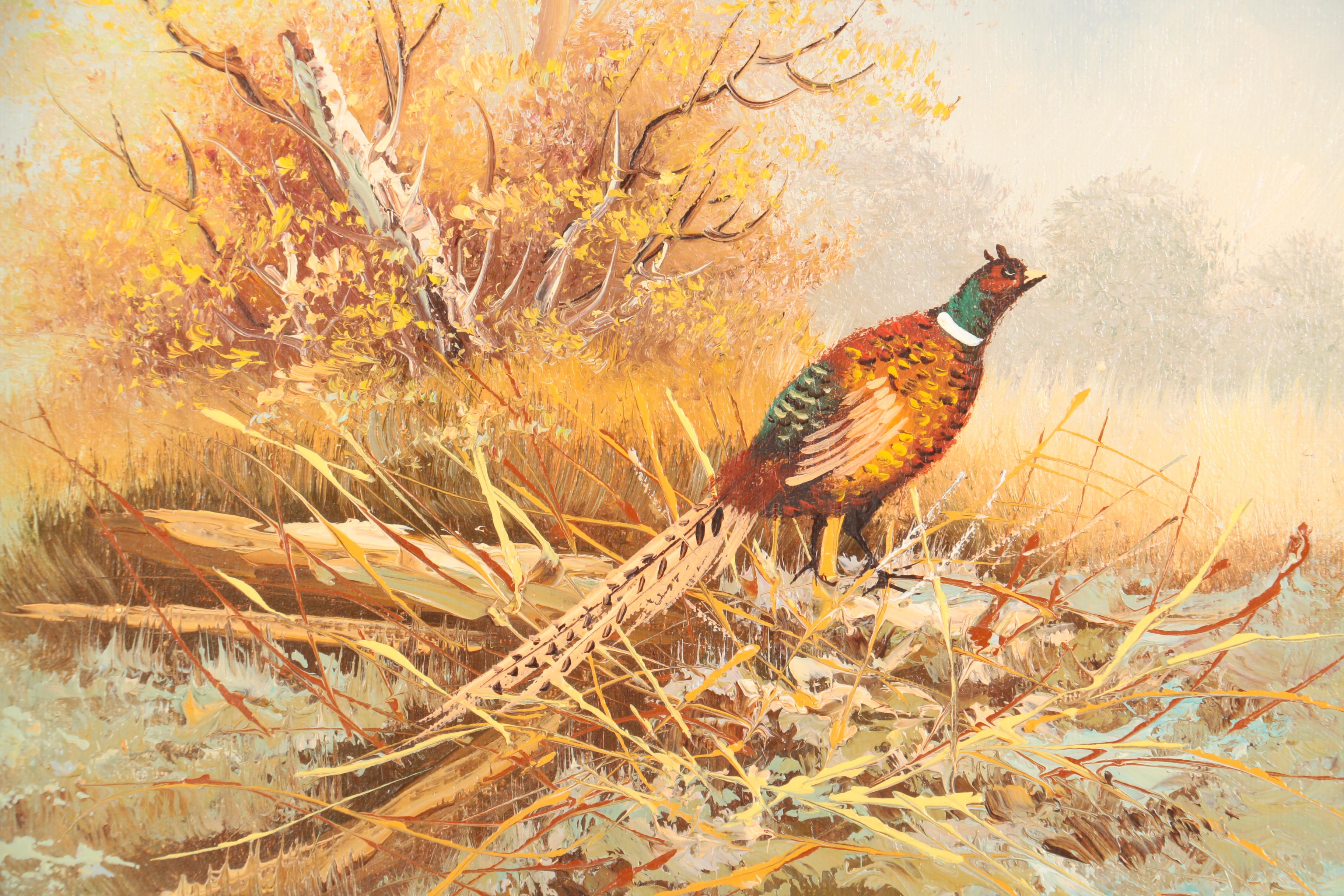 J. Graham Oil Painting of a Pheasant