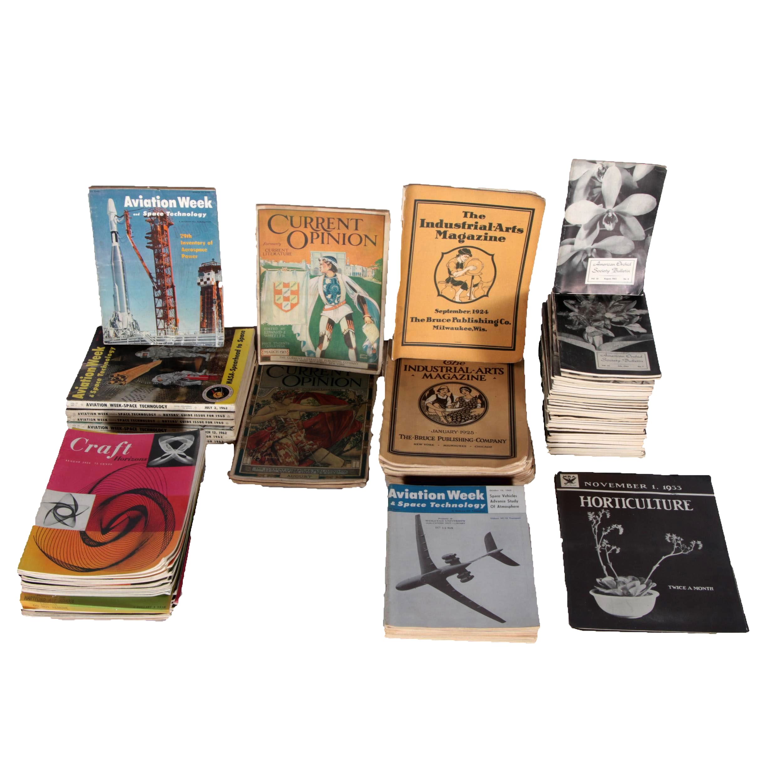 Vintage Magazines Including 1920s "The Industrial Arts Magazine"