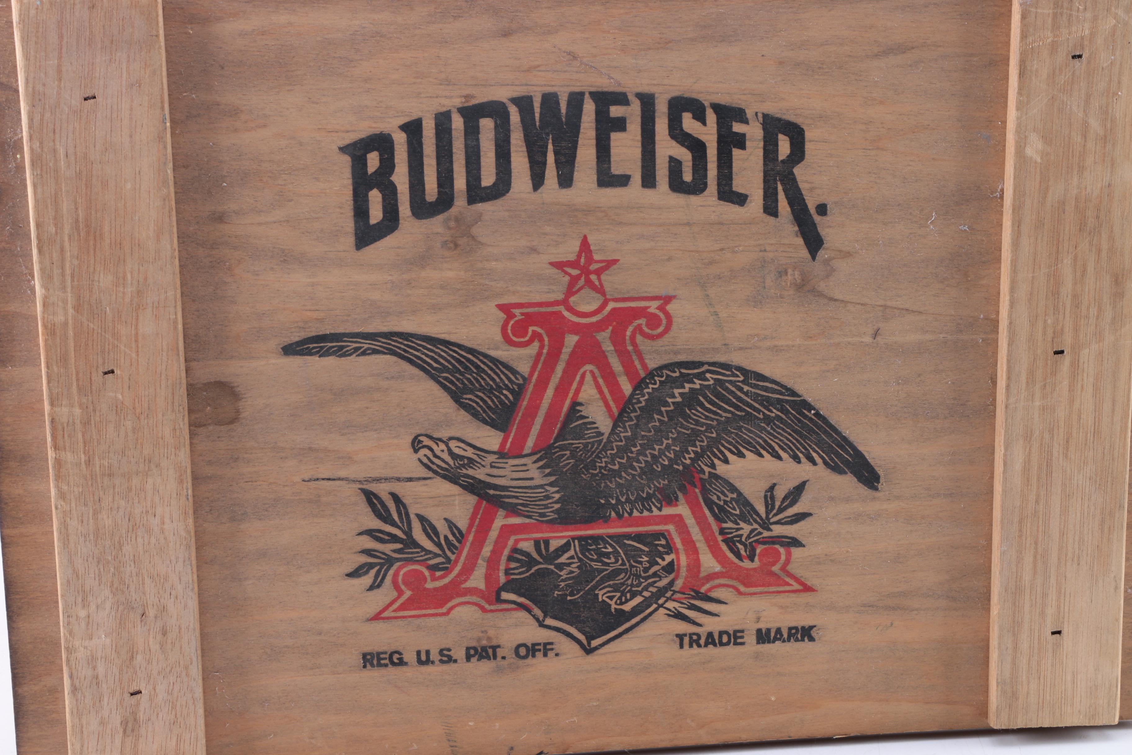 Anheuser-Busch Inc. Budweiser Wooden Crate