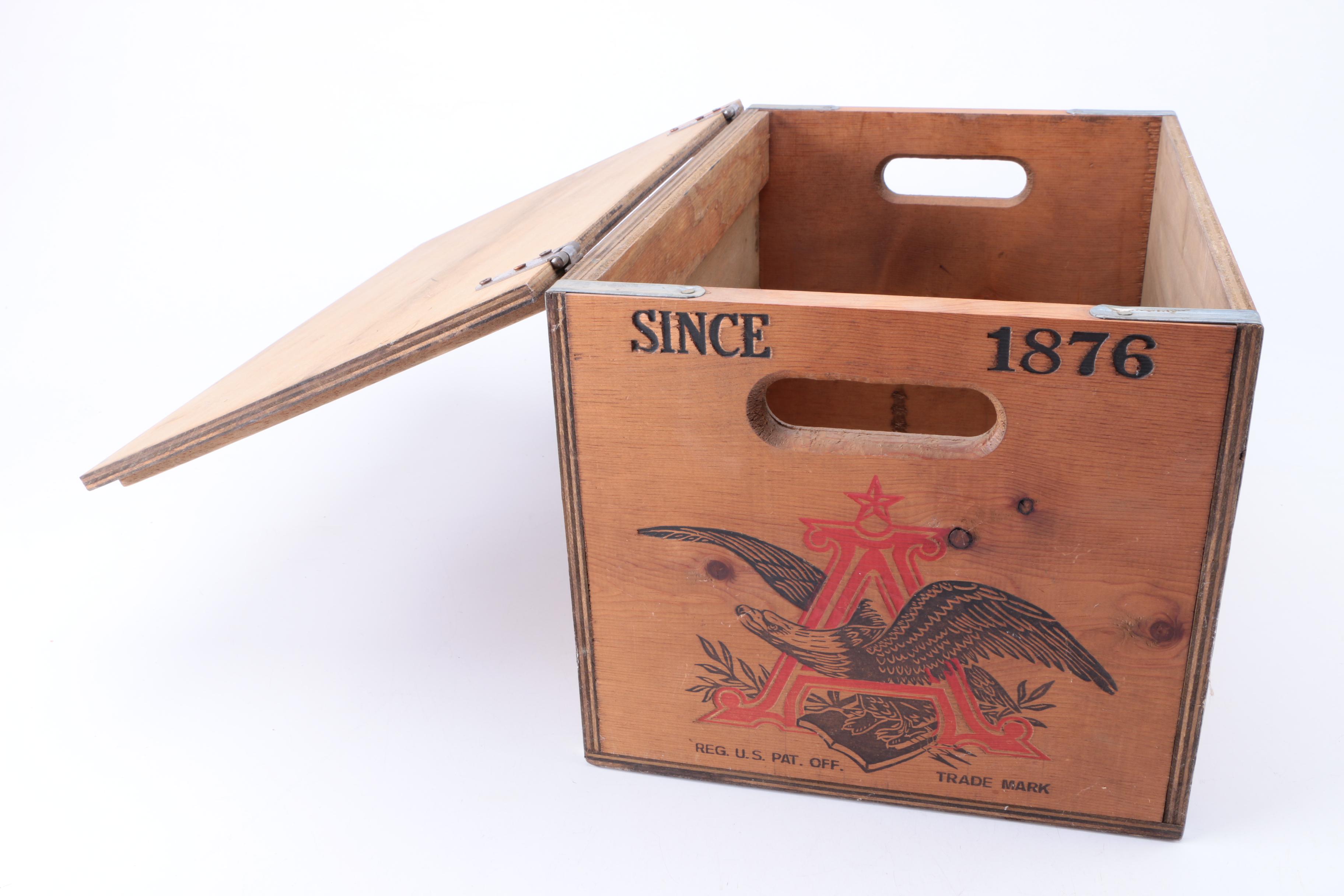 Anheuser-Busch Inc. Budweiser Wooden Crate