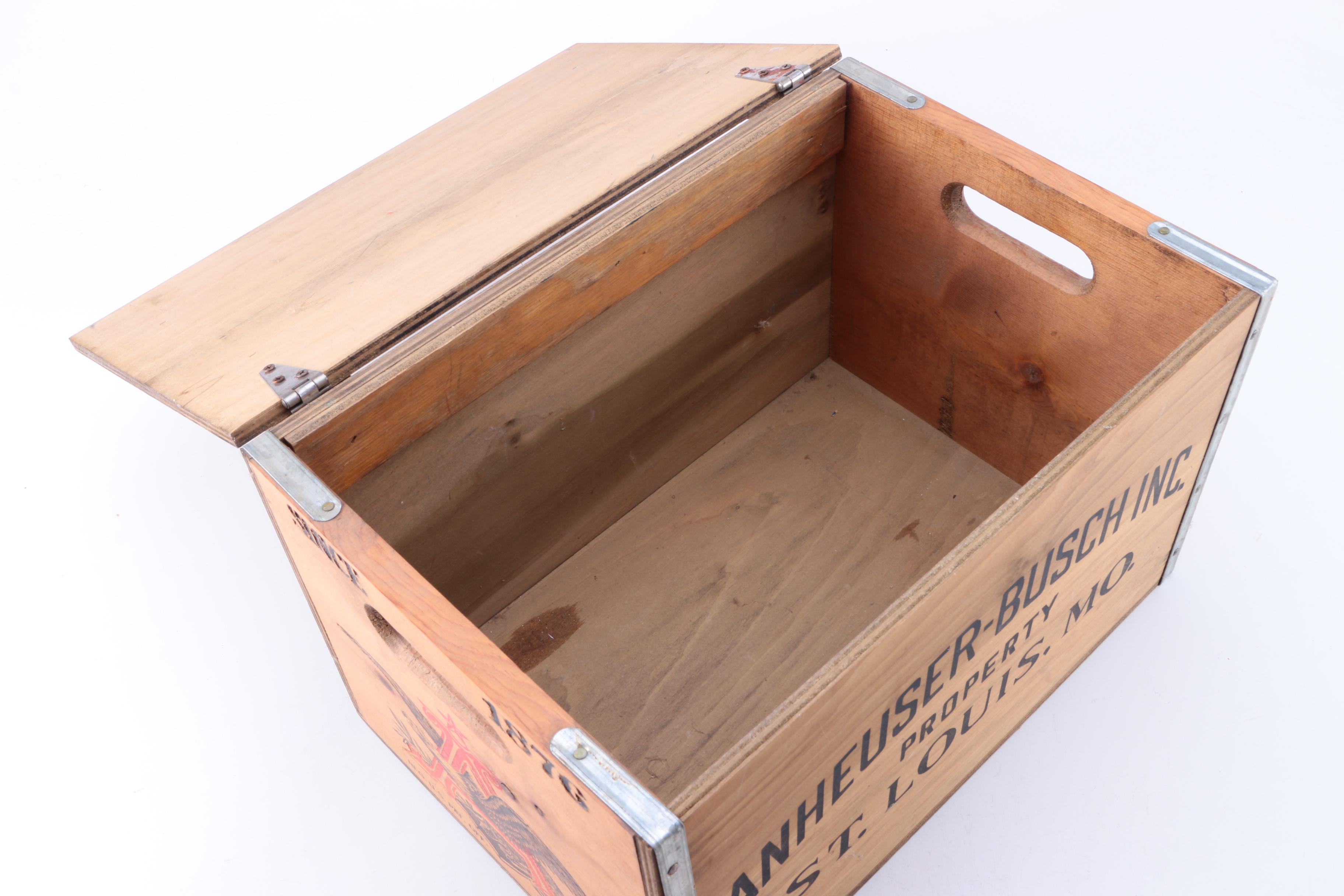 Anheuser-Busch Inc. Budweiser Wooden Crate
