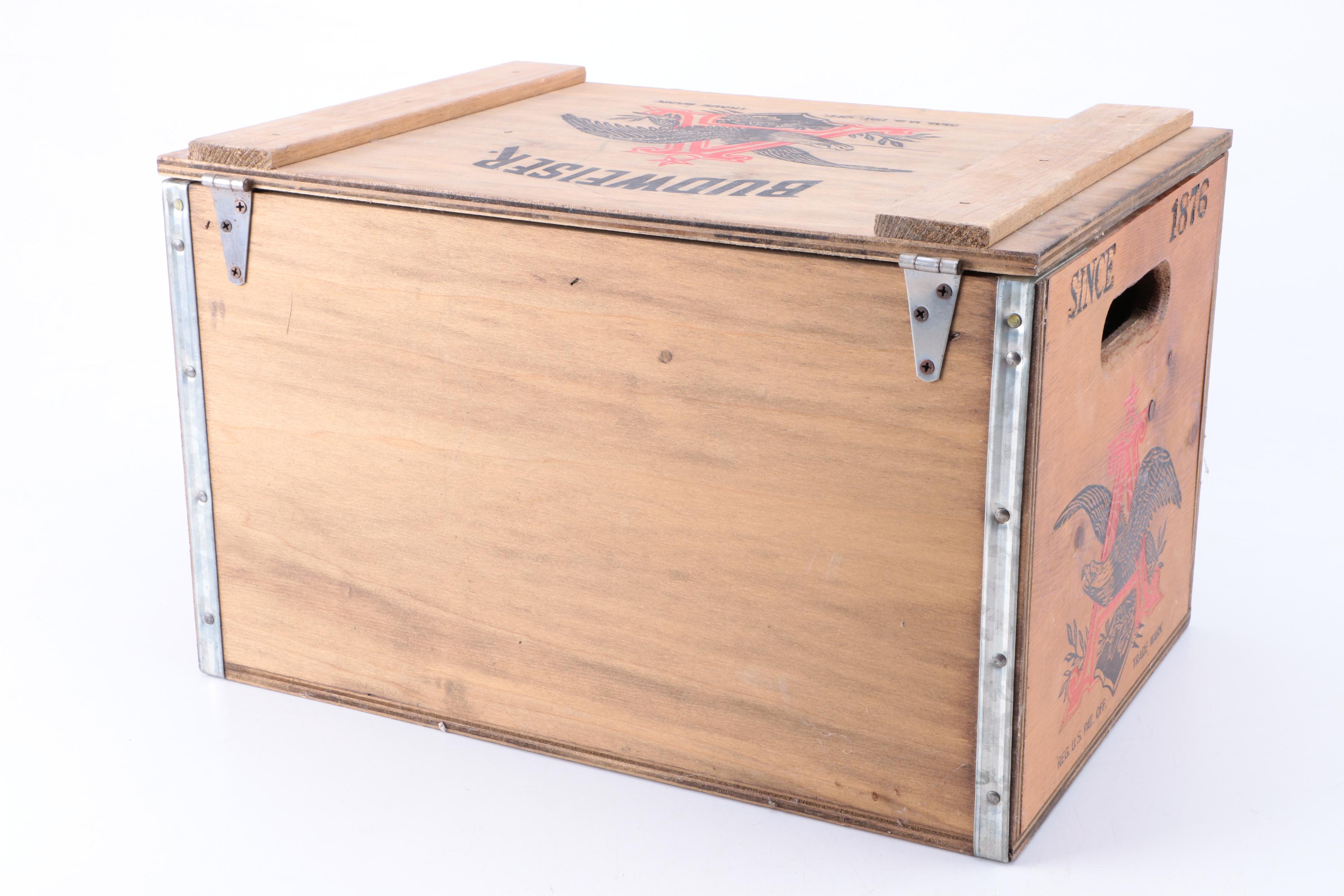 Anheuser-Busch Inc. Budweiser Wooden Crate