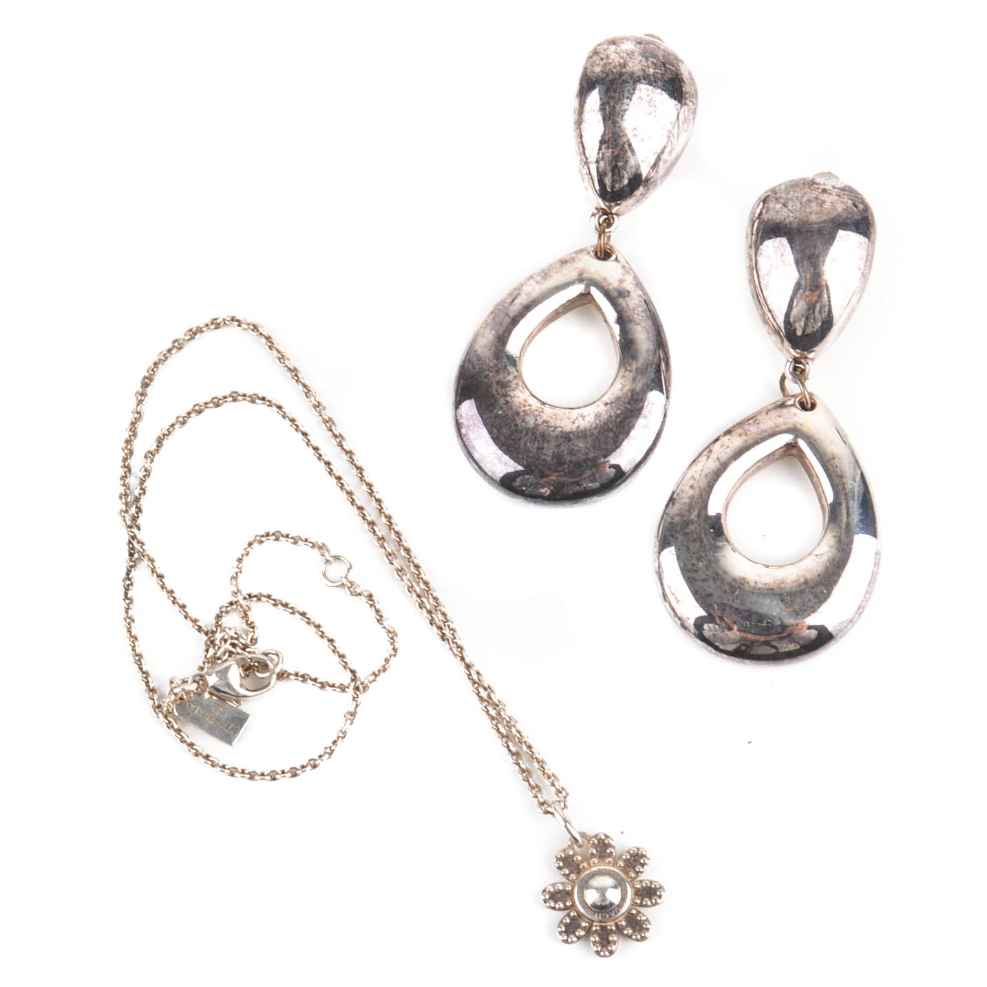 Simon Sebbag Designs Sterling Silver Earrings and Coach Necklace
