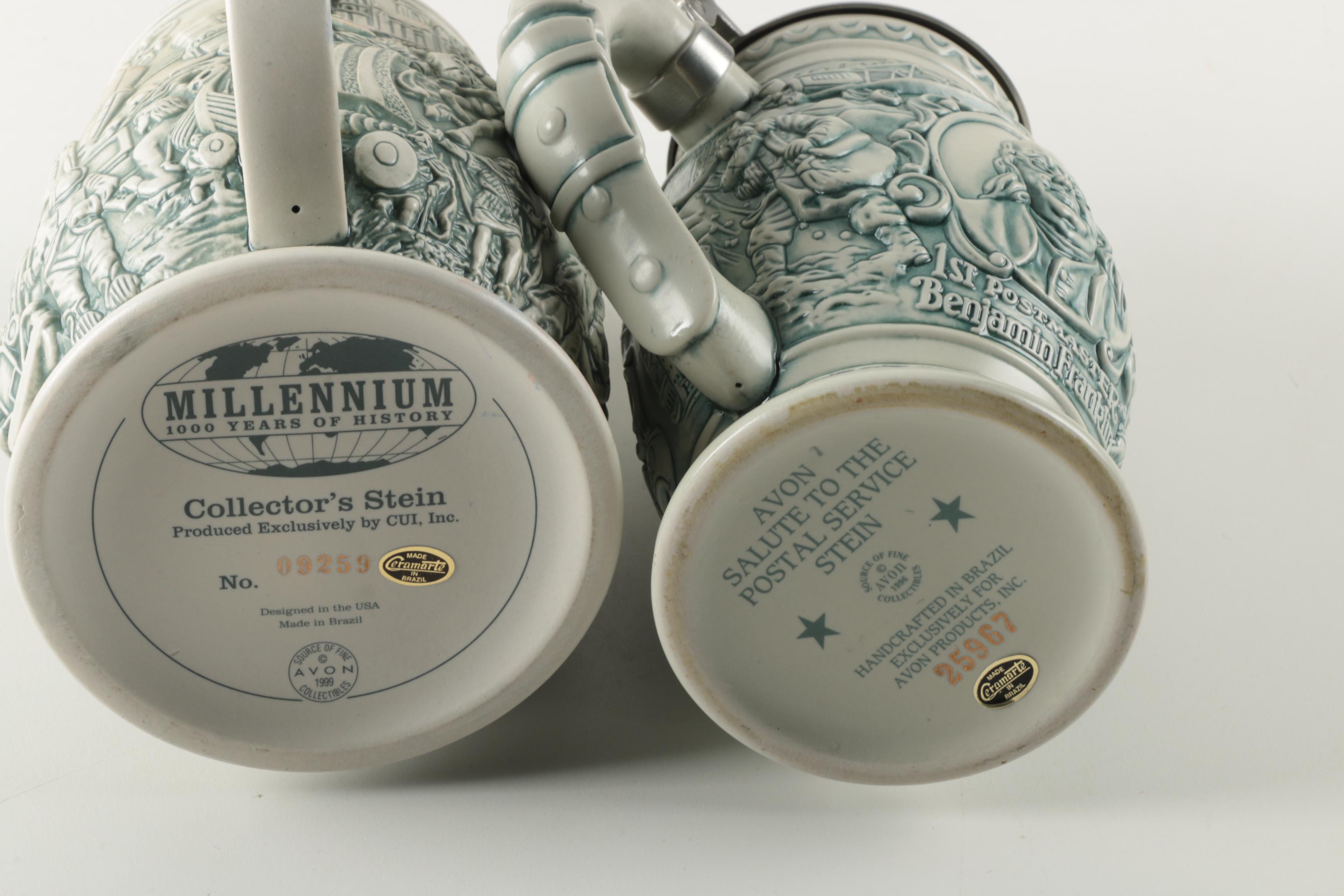 Avon Collectibles Ceramic Beer Stein Collection