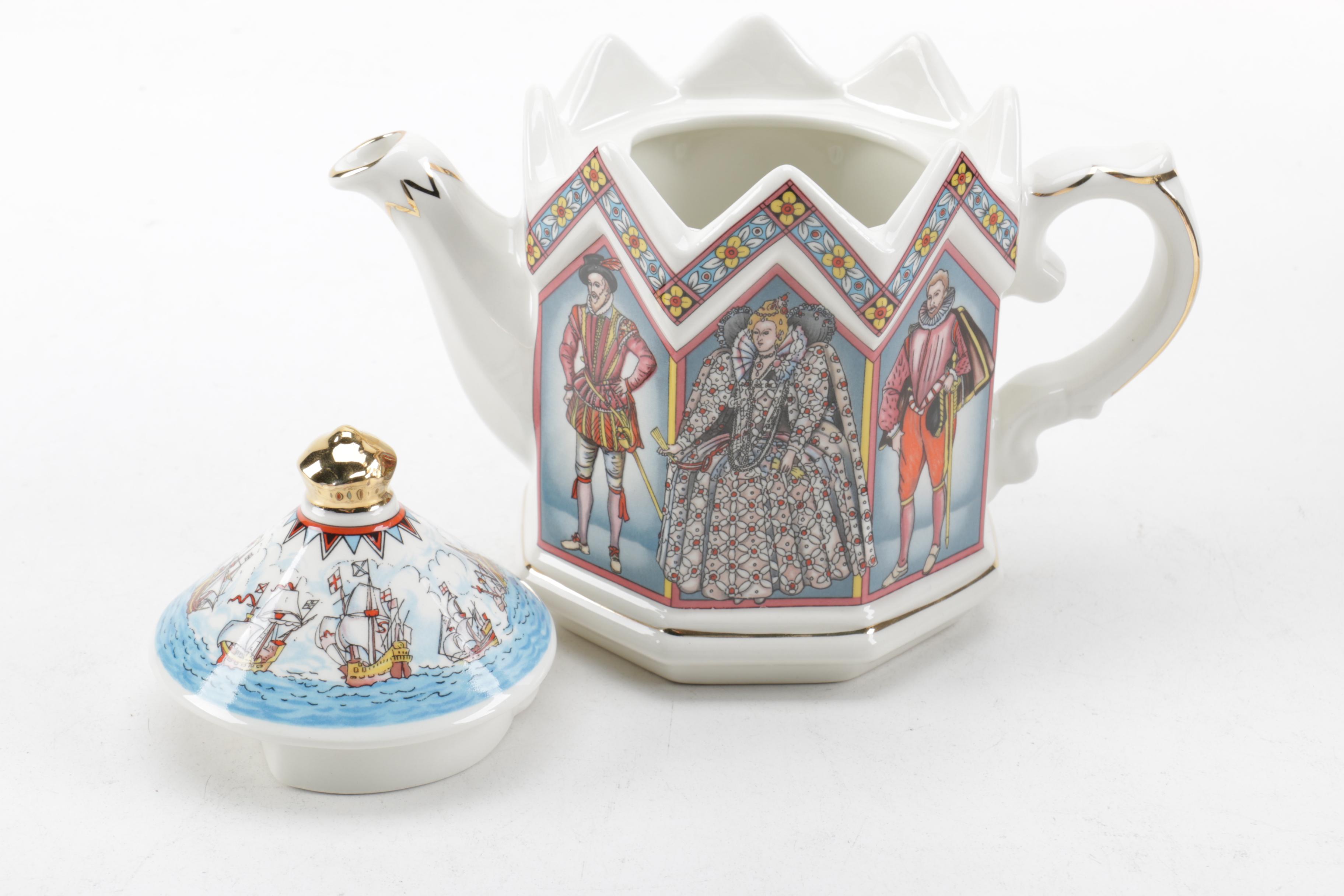 Sadler "Duke of Wellington" and "Queen Elizabeth" Teapots